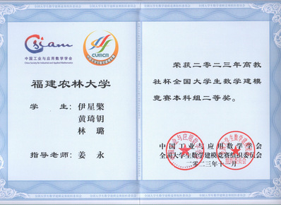 全国大学生数学建模竞赛国赛二等奖